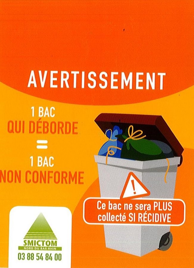 Avertissement poubelles Niederbronn