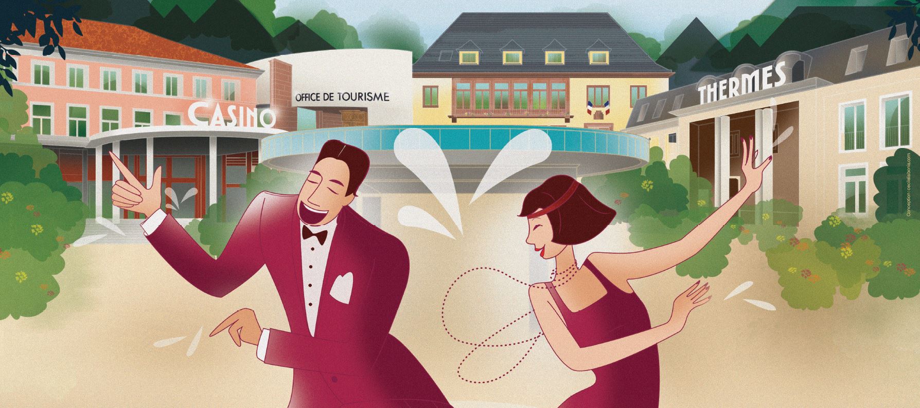 Illustration générique du 100e anniversaire de la Station Thermale de Niederbronn-les-Bains