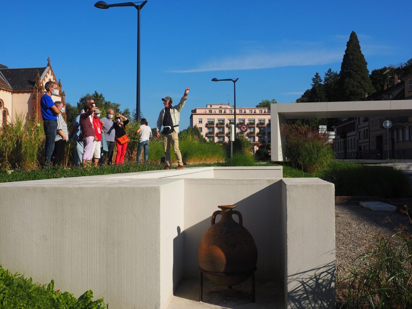 Photo d'une visite commentée aux thermes antiques de Niederbronn-les-Bains