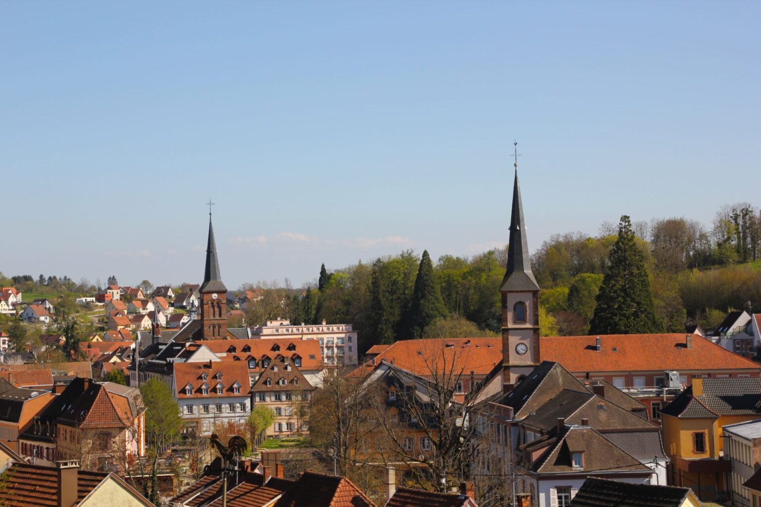Vue sur les toits de Niederbronn-les-Bains