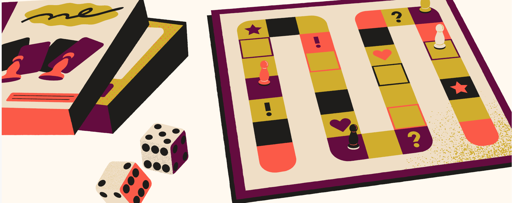 Illustration de jeux de société (dessin)